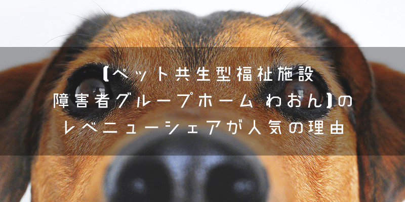 『ペット共生型福祉施設 障害者グループホーム わおん』とはどのようなビジネス?
